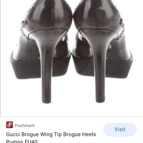 Very RARE Gucci Brogue Wing Tip heels - Picture 16 of 16